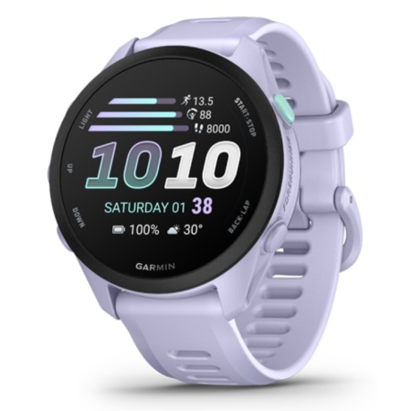 Garmin Forerunner 70 3,05 cm (1.2″) AMOLED 43 mm Digital 390 x 390 Pixeles Pantalla táctil Lavanda GPS (satélite)