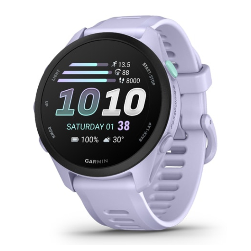 Garmin Forerunner 70 3,05 cm (1.2″) AMOLED 43 mm Digital 390 x 390 Pixeles Pantalla táctil Lavanda GPS (satélite)
