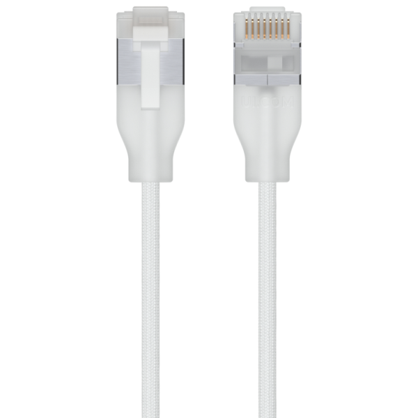 Ubiquiti UACC-Cable-Patch-EL-C6A-1M-W cable de red Translúcido, Blanco Cat6a Alrededor