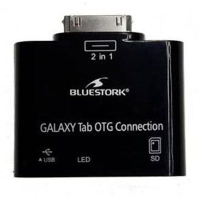 Bluestork BS-GAL-RDR/SD cambiador de género para cable Samsung 30-pin USB 2.0/SD Card Negro