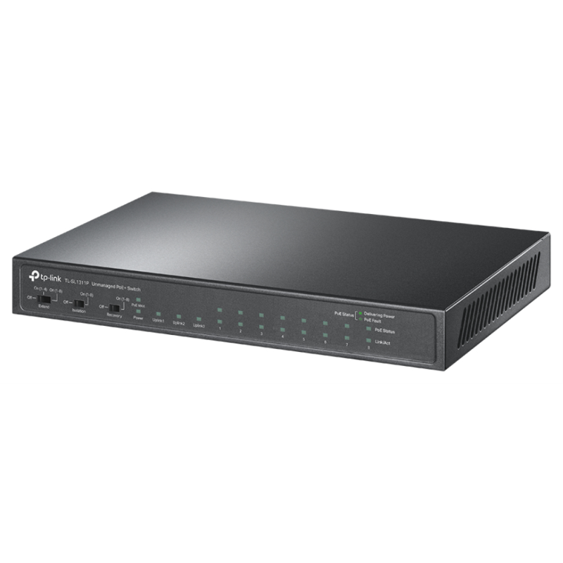 TP-Link TL-SL1311P switch Fast Ethernet (10/100) Energía sobre Ethernet (PoE) Negro