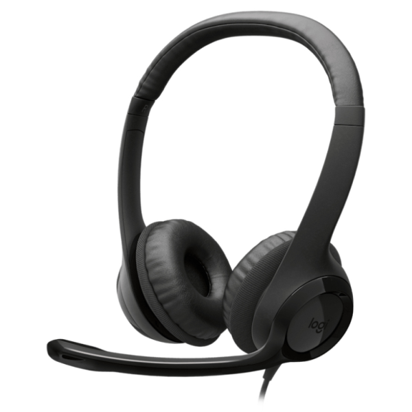 Logitech Auriculares con Cable H390 para PC/Portátil, Auriculares Estéreo con Micrófono con Supresión de Ruido, USB-C, Controles