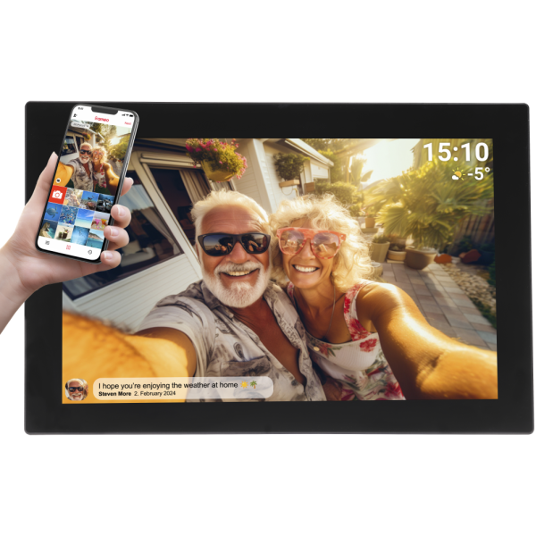 Denver PFF-1037 10,1″ digitaler Bilderrahmen schwarz marco fotográfico digital Negro 65 cm (25.6″) Pantalla táctil Wifi