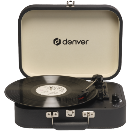 Denver VPL-130DGR tocadisco Tocadiscos de tracción directa Negro Semiautomático