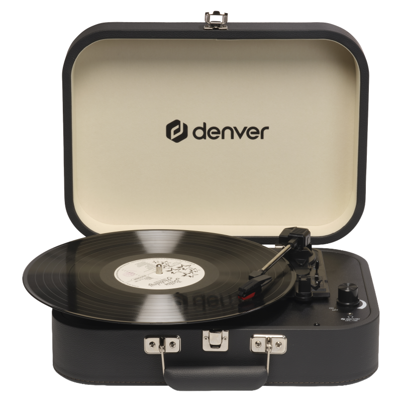 Denver VPL-130DGR tocadisco Tocadiscos de tracción directa Negro Semiautomático