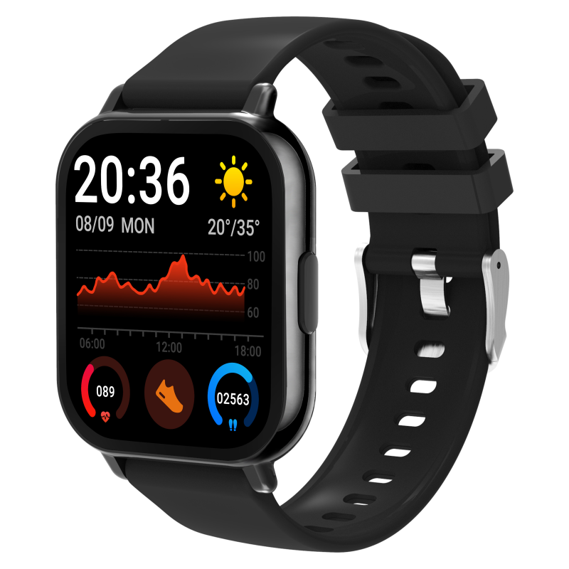 Denver SWC-176B Relojes inteligentes y deportivos 4,6 cm (1.81″) TFT Digital Pantalla táctil Negro