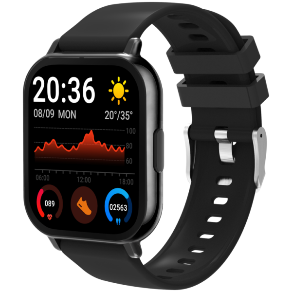 Denver SWC-176B Relojes inteligentes y deportivos 4,6 cm (1.81″) TFT Digital Pantalla táctil Negro