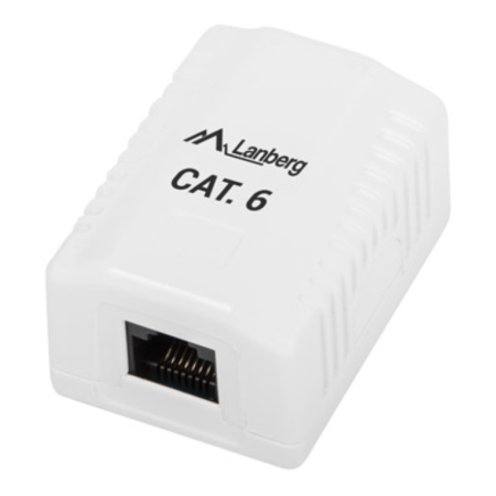 Lanberg OU6-0001-W caja de tomacorriente RJ-45 Blanco