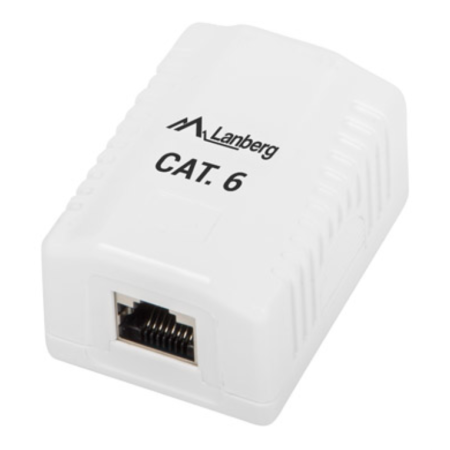 Lanberg OS6-0001-W caja de tomacorriente RJ-45 Blanco