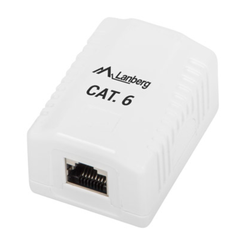 Lanberg OS6-0001-W caja de tomacorriente RJ-45 Blanco
