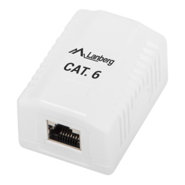 Lanberg OS6-0001-W caja de tomacorriente RJ-45 Blanco