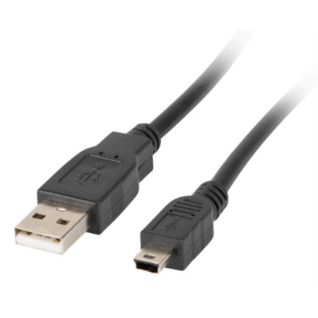 Lanberg CA-USBK-10CC-0003-BK cable USB USB 2.0 0,3 m Mini-USB A USB A 0,48 Gbit/s Negro