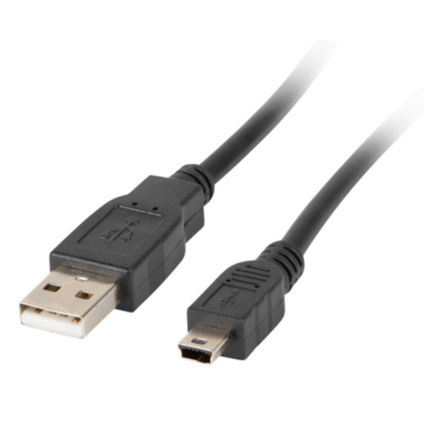 Lanberg CA-USBK-10CC-0003-BK cable USB USB 2.0 0,3 m Mini-USB A USB A 0,48 Gbit/s Negro