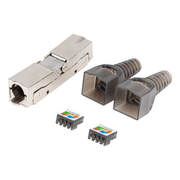 Lanberg PL2SA-6000TL conector RJ-45 Plata, Transparente