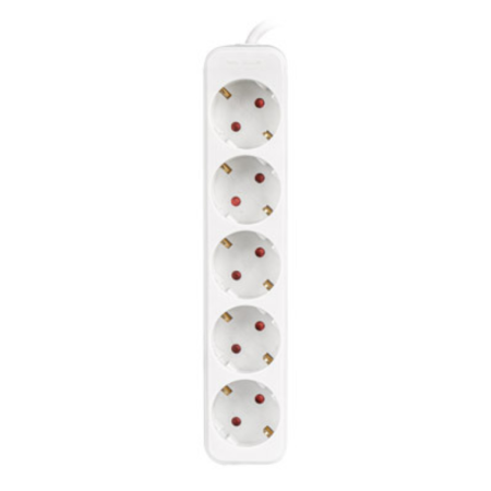 Lanberg PS0-05F-0150-W base múltiple 1,5 m 5 salidas AC Interior Blanco