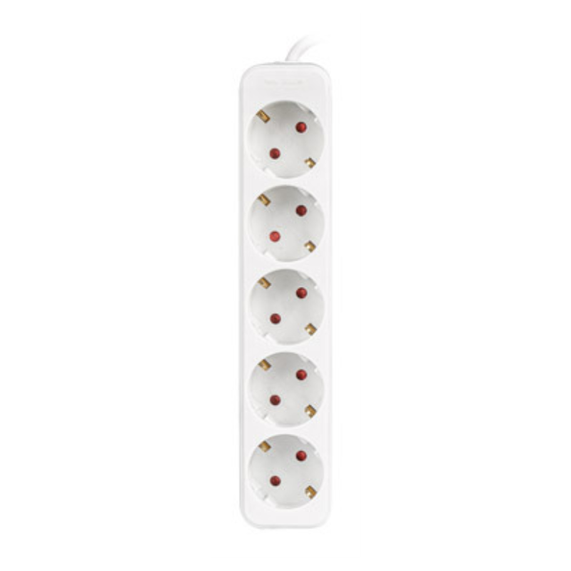 Lanberg PS0-05F-0150-W base múltiple 1,5 m 5 salidas AC Interior Blanco