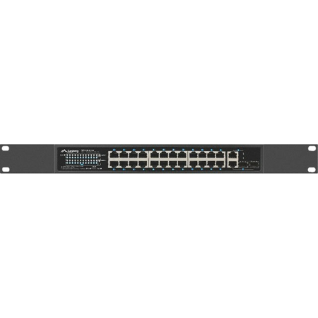 Lanberg RSFE-24P-2C-360 switch No administrado Gigabit Ethernet (10/100/1000) Energía sobre Ethernet (PoE) 1U Negro