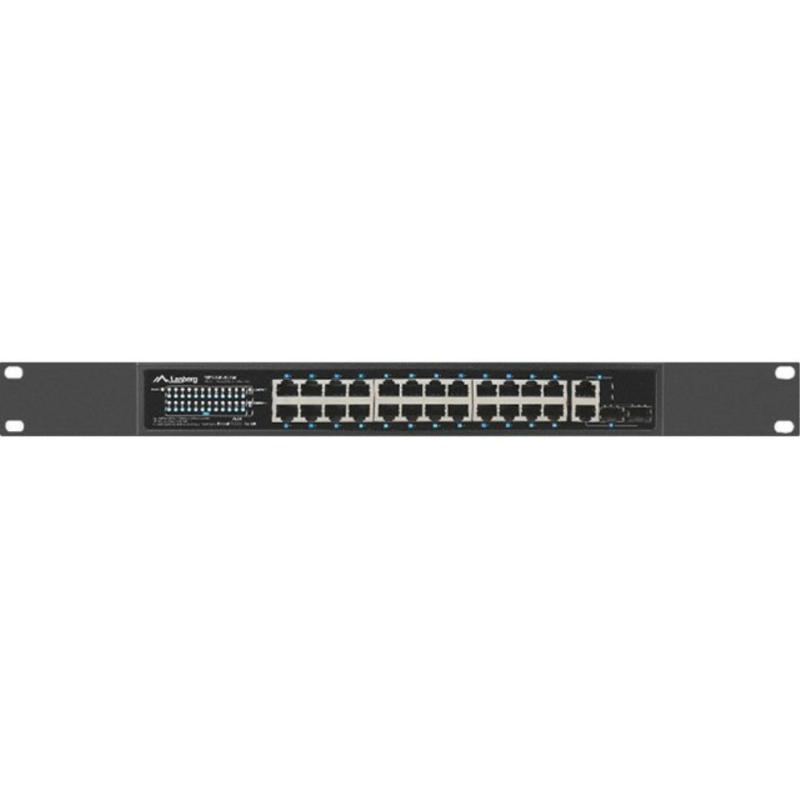 Lanberg RSFE-24P-2C-360 switch No administrado Gigabit Ethernet (10/100/1000) Energía sobre Ethernet (PoE) 1U Negro