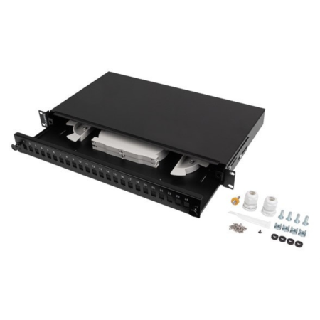 Lanberg FOP1-24SS-LDB panel de parcheo 1U