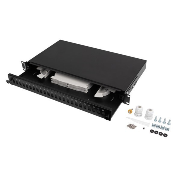 Lanberg FOP1-24SS-LDB panel de parcheo 1U
