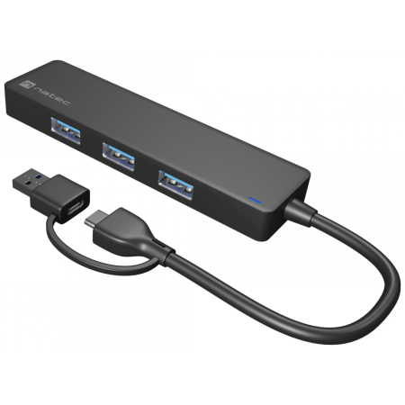 NATEC Mayfly USB 3.2 Gen 1 (3.1 Gen 1) Type-A + Type-C 5000 Mbit/s Negro
