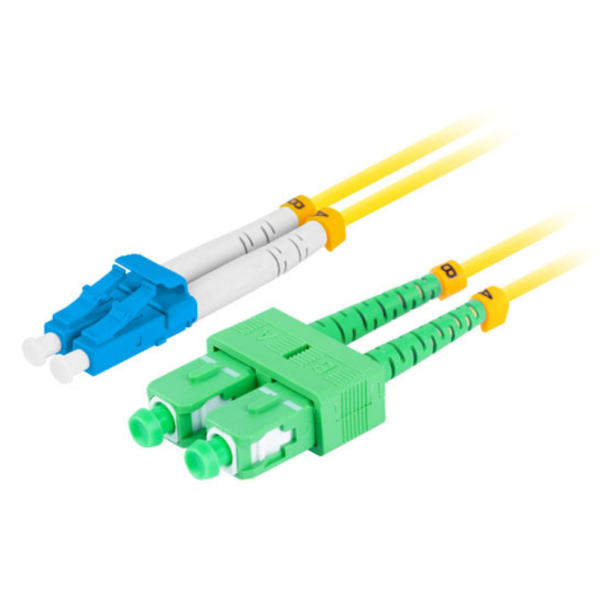 Lanberg FO-LUSA-SD11-0020-YE Cable de fibra óptica e InfiniBand 2 m SC LC LC/SC Amarillo