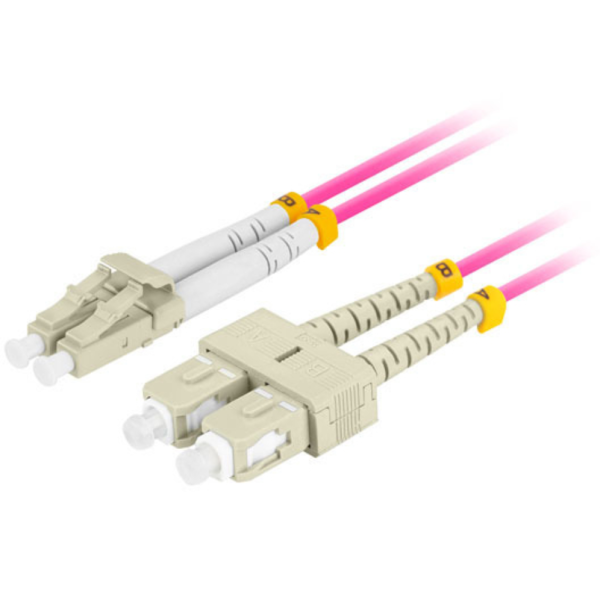 Lanberg FO-LUSU-MD41-0020-VT Cable de fibra óptica e InfiniBand 2 m 2x LC 2x SC LC/SC Rosa