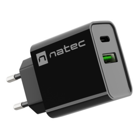 NATEC RIBERA Universal Negro Corriente alterna Carga rápida Interior