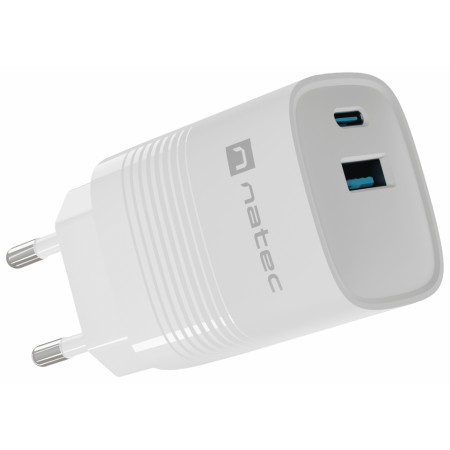 NATEC NUC-2140 cargador de dispositivo móvil Universal Blanco Corriente alterna Carga rápida Interior