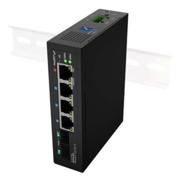 Lanberg ILGE-4P-2S-90 switch No administrado Fast Ethernet (10/100) Energía sobre Ethernet (PoE) 1U Negro