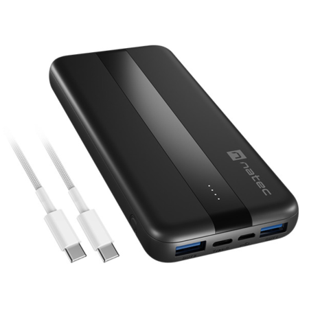 NATEC TREVI SLIM Q V2 Polímero de litio 10000 mAh Negro