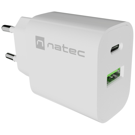 NATEC Ribera Universal Blanco Corriente alterna Carga rápida Interior