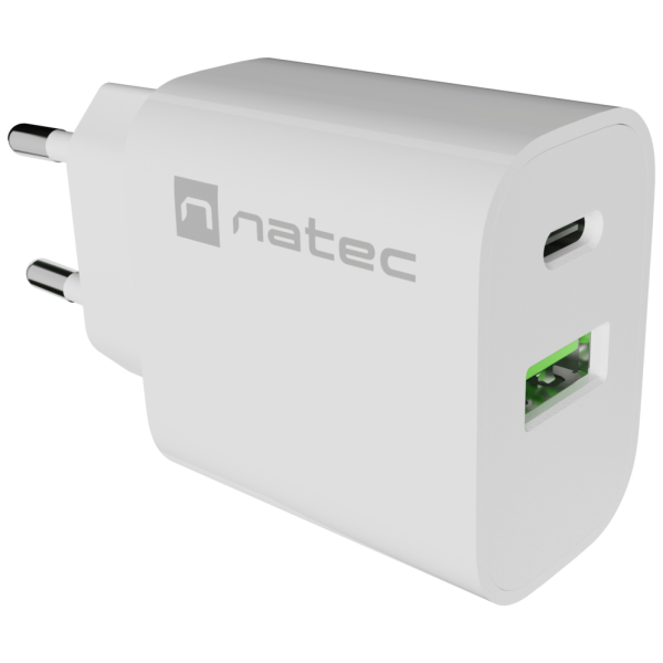 NATEC Ribera Universal Blanco Corriente alterna Carga rápida Interior
