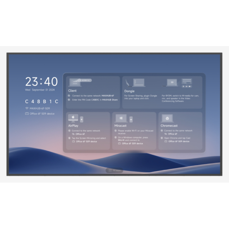 MAXHUB ND86CMB pantalla de señalización Pantalla plana para señalización digital 2,18 m (86″) LED Wifi 500 cd / m² 4K Ultra HD N