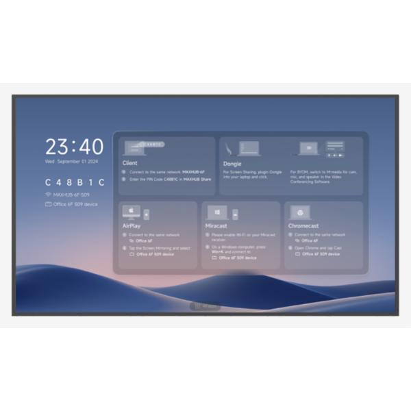 MAXHUB ND86CMB pantalla de señalización Pantalla plana para señalización digital 2,18 m (86″) LED Wifi 500 cd / m² 4K Ultra HD N