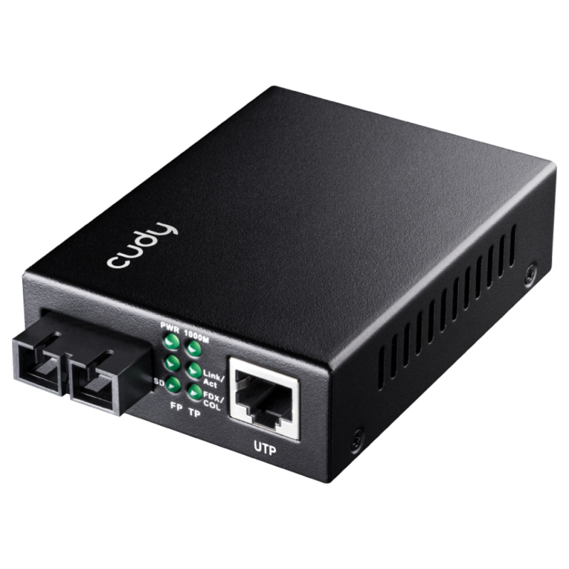 Cudy MC100GSA-20 convertidor de medio 1000 Mbit/s 1310 nm Monomodo Negro