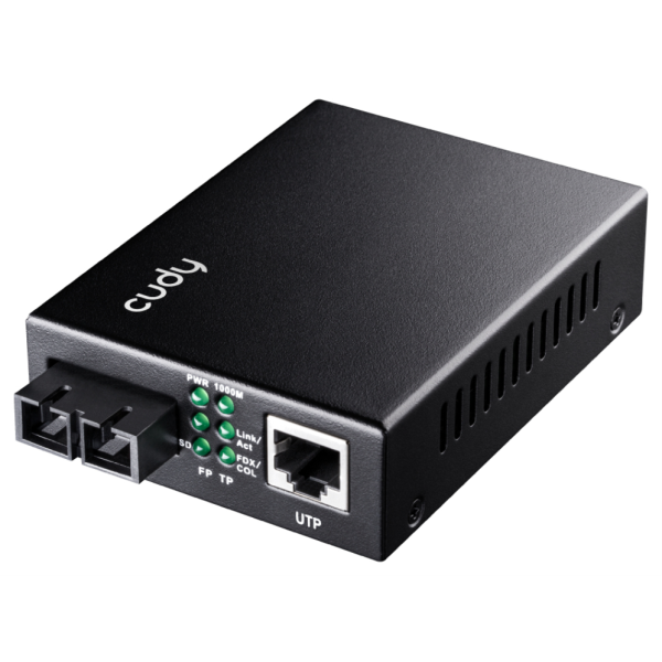 Cudy MC100GSA-20 convertidor de medio 1000 Mbit/s 1310 nm Monomodo Negro