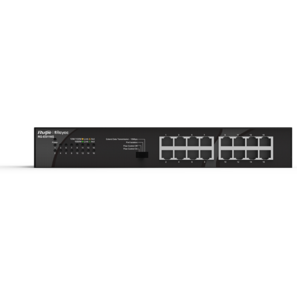 Ruijie Networks RG-ES116G switch No administrado Gigabit Ethernet (10/100/1000) Negro