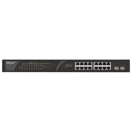 Ruijie Networks RG-ES118GS-P switch No administrado Gigabit Ethernet (10/100/1000) Energía sobre Ethernet (PoE) Negro