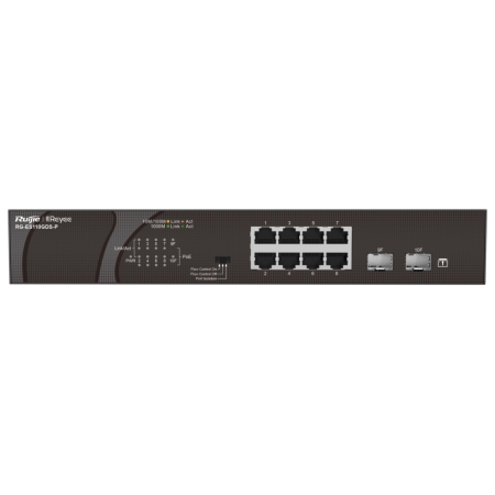 Ruijie Networks RG-ES110GDS-P switch No administrado Gigabit Ethernet (10/100/1000) Energía sobre Ethernet (PoE) Negro