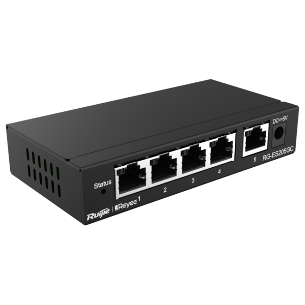 Ruijie Networks RG-ES205GC switch Gestionado L2 Gigabit Ethernet (10/100/1000) Negro