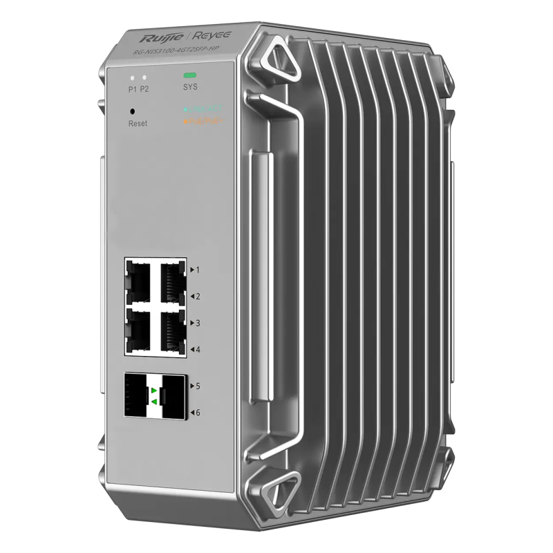 Ruijie Networks RG-NIS3100-8GT4SFP-HP switch Gestionado L2 Gigabit Ethernet (10/100/1000) Energía sobre Ethernet (PoE) Gris