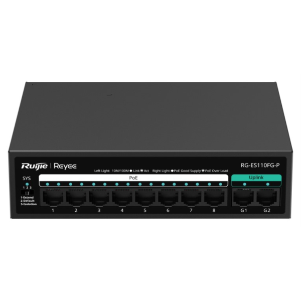 Ruijie Networks RG-ES110FG-P switch No administrado L2 Fast Ethernet (10/100) Energía sobre Ethernet (PoE)