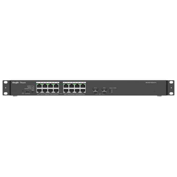 Ruijie Networks RG-ES118GS-P-L switch No administrado L2 Gigabit Ethernet (10/100/1000) Energía sobre Ethernet (PoE) Negro
