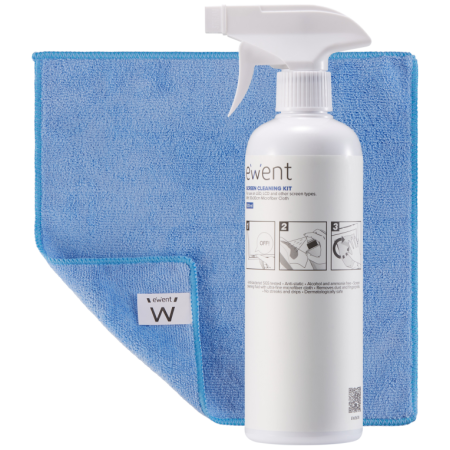 Ewent EW5678 kit de limpieza para computadora Pantallas / Plásticos, Universal Kit de limpieza para equipos 500 ml