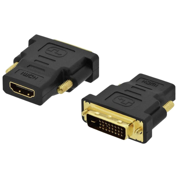 Ewent EC1371 cambiador de género para cable DVI-D 24+1 HDMI Negro
