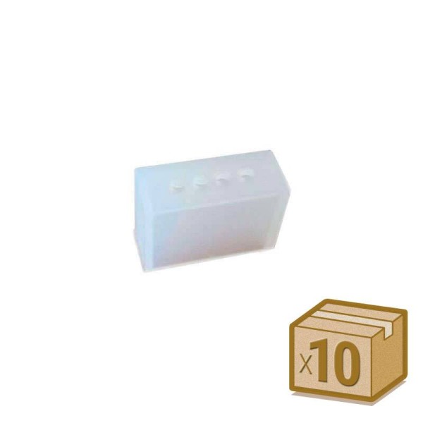 10x tapones 12mm silicona inicial para tira led RGB