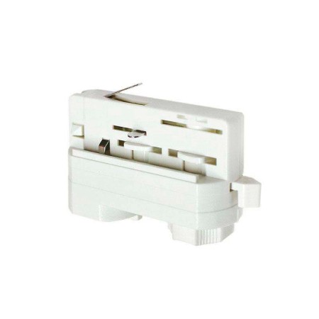 Conector foco a carril trifásico, blanco