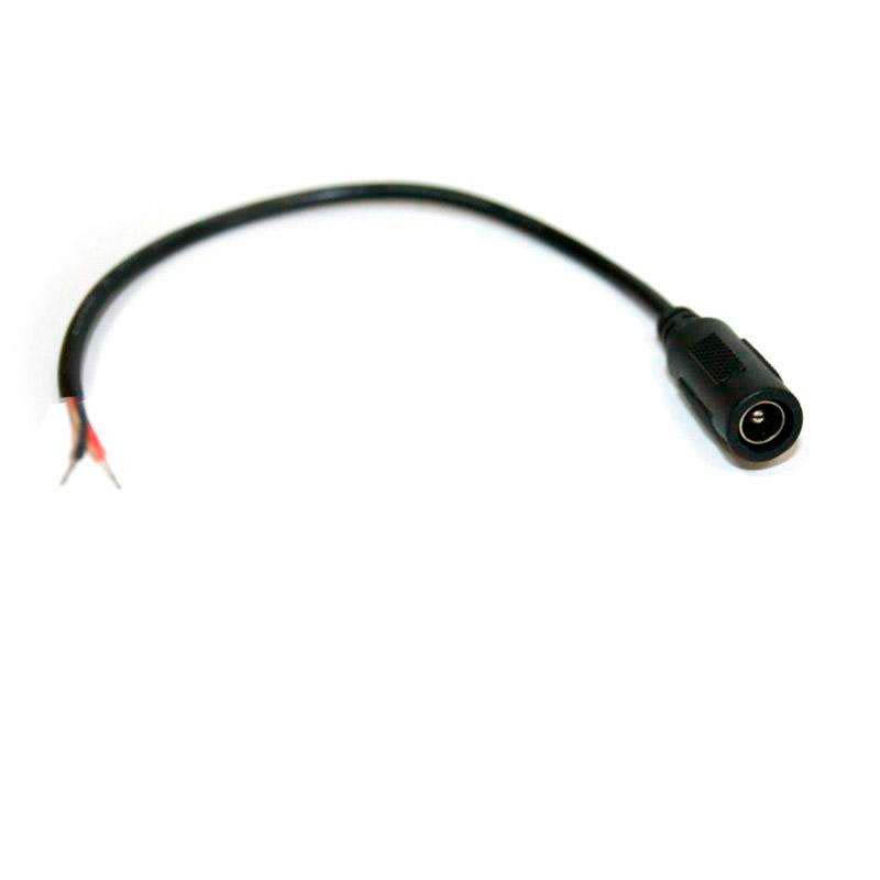 Cable DC 5,5*2,5mm Jack Hembra 12cm negro