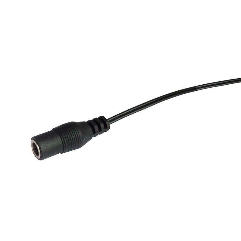 Cable DC 5,5*2,5mm Jack Hembra 100cm negro